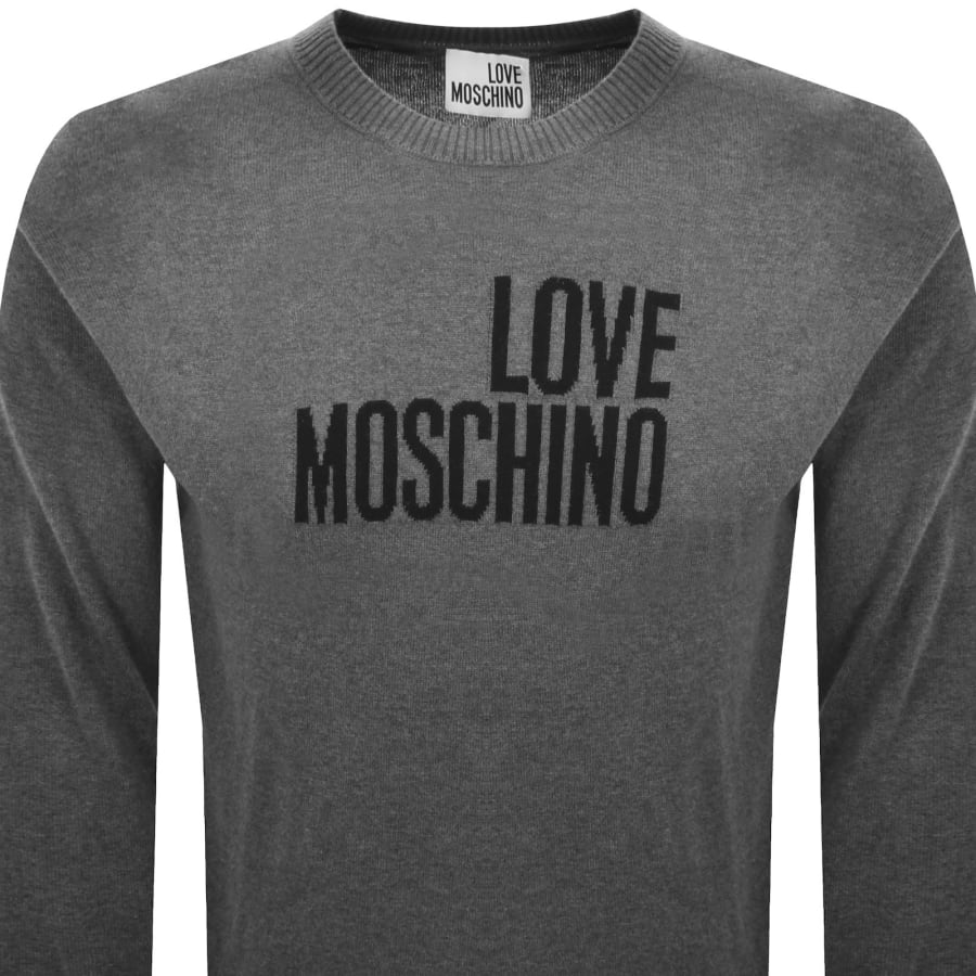 Moschino Knit Sweatshirt Grey | Mainline Menswear x